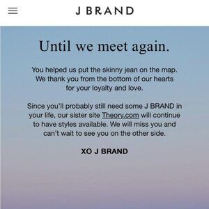 RARE J Brand jeans indigo - discontinued theory brand